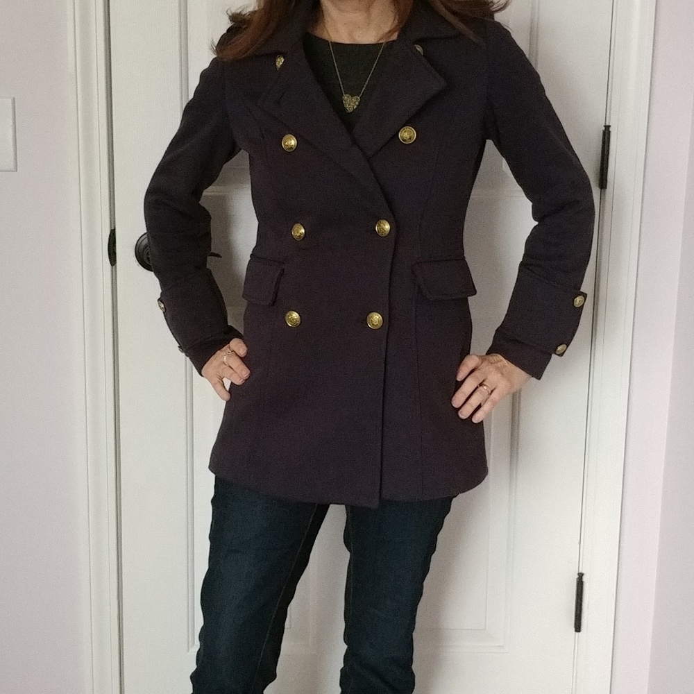 Pea Coat-Navy-Classic Coat- S